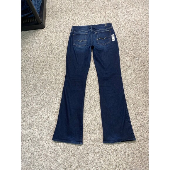 7 For All Mankind Midrise Short Inseam Karah Boot Cut Dark Wash 29 - Picture 5 of 7